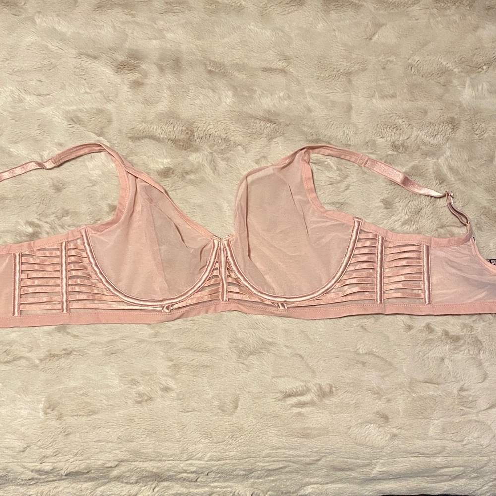 Elegant Pink Sheer Bra